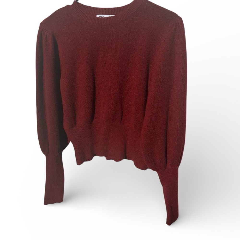 Zara Rust Red Knit Sweater